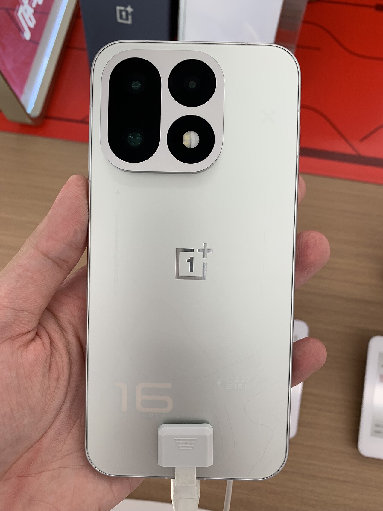 Rear view of the OnePlus 16